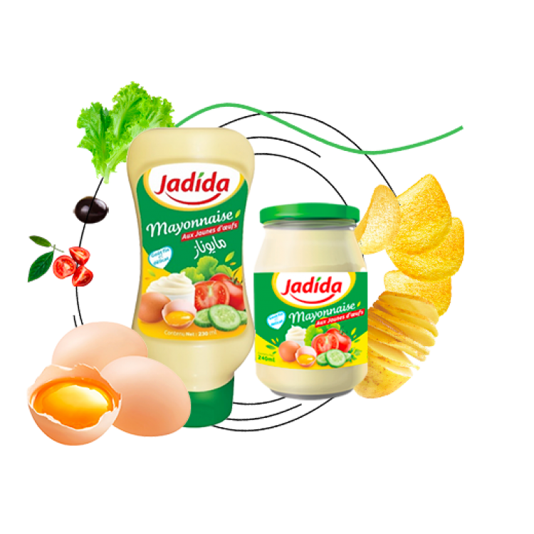 Mayonnaise Jadida avec jaunes d'œufs, Légère et goût fromage