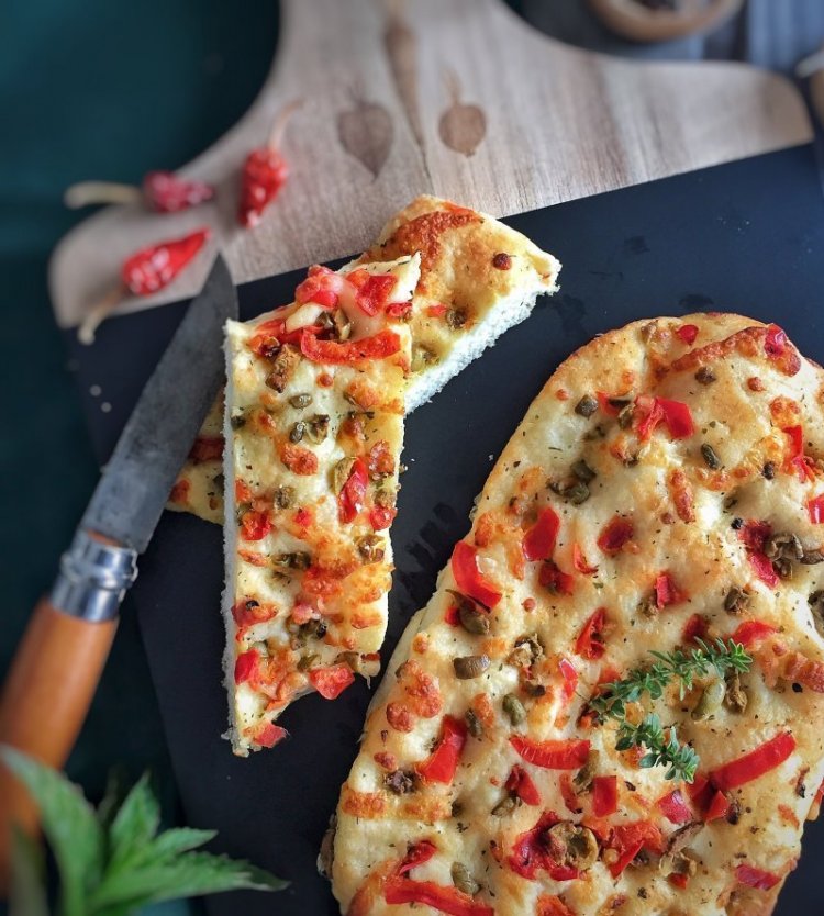 Foccacia with Jadida and Vitalia Olive Oil - Med Oil Company